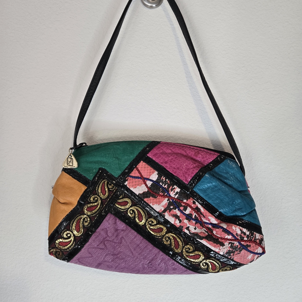 Vibrant Patchwork Shoulder Bag - image 1